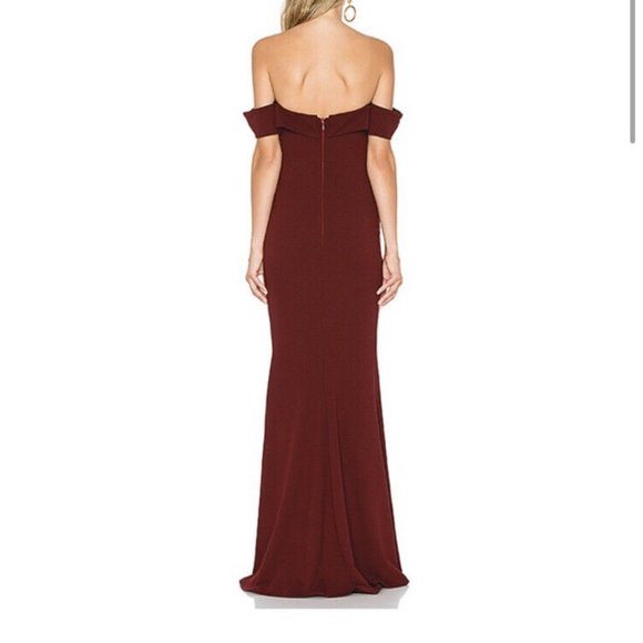 Nookie Camille Gown Wine Deep Red Long - Picture 4 of 9